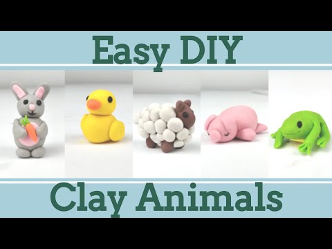 Easy Clay Animals for Beginners #2│5 in 1 Polymer Clay Tutorial