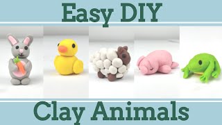 Easy Clay Animals for Beginners #2│5 in 1 Polyme