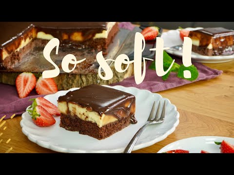So weich wie Wolken: Schoko-Milch-Kuchen mit Pudding und Schokoglasur / Ramadan Rezept zum Iftar