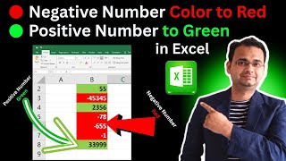Download the video "Excel - Negative Number Color to Red & Positive Number to Green with Conditional Formatting"