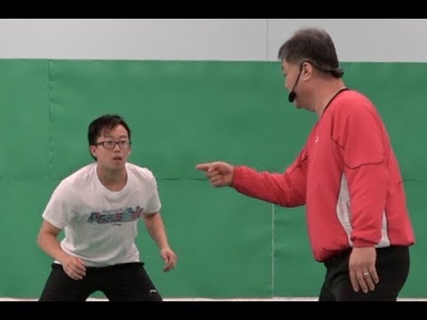 Badminton: 12 Month Double Course Month 9-Task 31. Half Court Two Side Steps 4 Directions