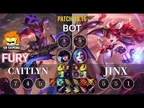 SN Fury Caitlyn vs Jinx Bot - KR Patch 10.16