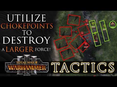 Utilize CHOKEPOINTS to destroy a LARGER force! - Total War Tactics: Warhammer 3