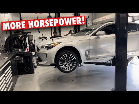 FIRST EVER KIA STINGER 2.0T with DOWNPIPES INSTALLED *CRAZY FAST*!