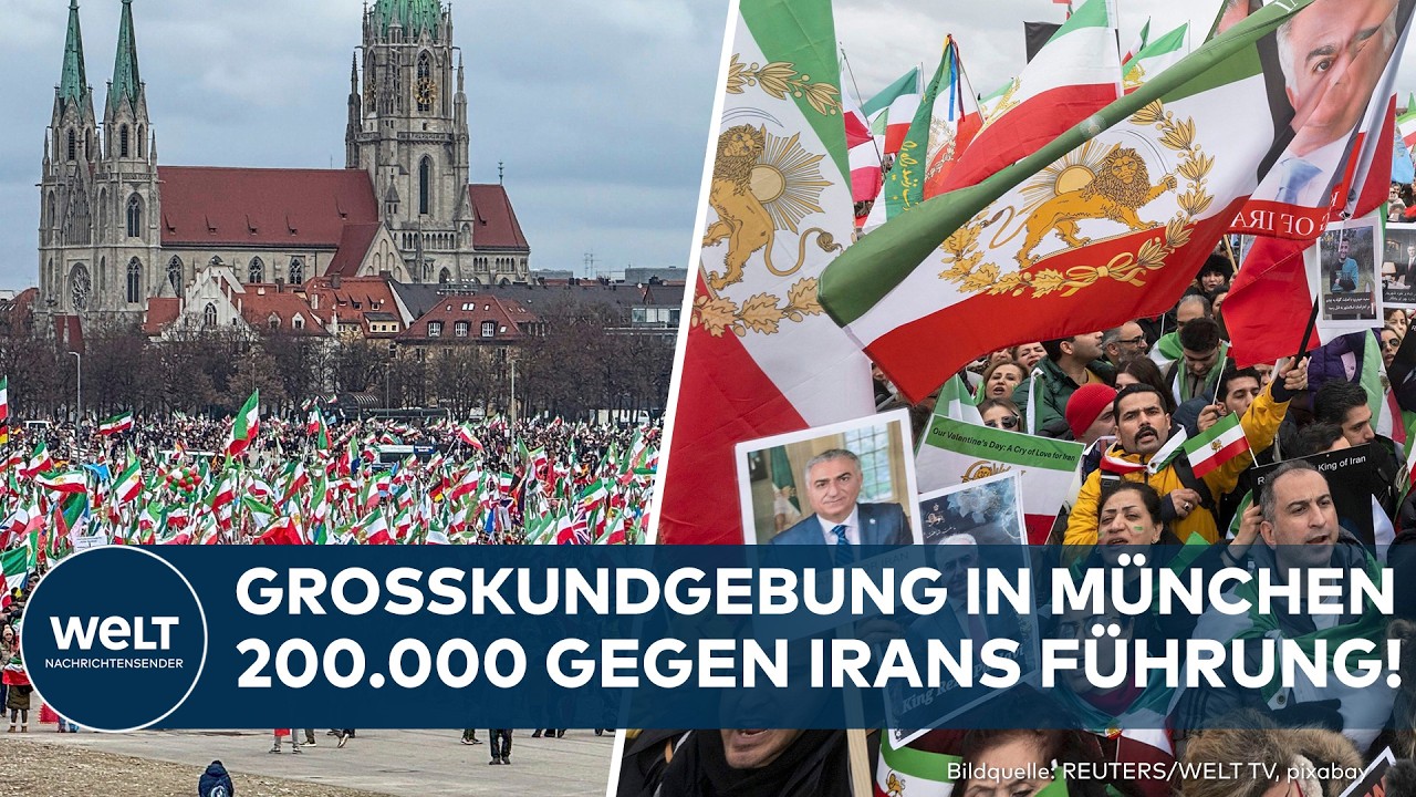 MÜNCHEN: Massen-Protest gegen Mullahs! Pahlavi fordert Machtwechsel im Iran!