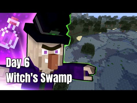 Surviving 100 Days in MineCraft - Day 6: Witch's Swamp