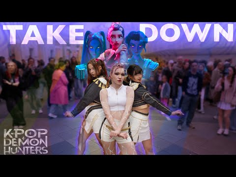 [K-POP DEMON HUNTERS IN PUBLIC] HUNTRIX - TAKEDOWN | One take | NotS team