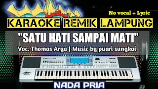 Download lagu SATU HATI SAMPAI MATI - THOMAS ARYA - KARAOKE REMIK LAMPUNG - NO VOCAL   LYRIC mp3