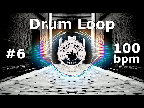 #6 Drum Loop 100 bpm 🥁 Bass Guitar Backing Tracks 🥁 3 Variations - DrumTonic Beats