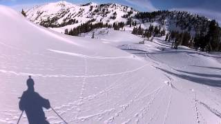 preview picture of video 'Skiing East Devil's Castle, Alta 2/3/2013'