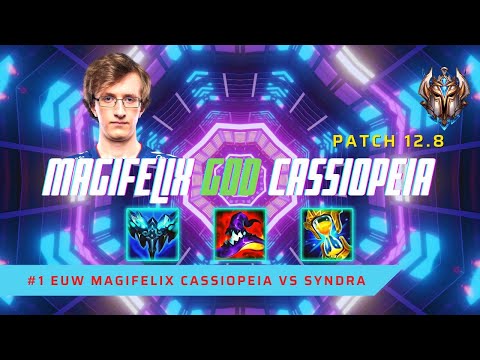 MAGIFELIX GOD (13/1) CASSIOPEIA! - #1 EUW MagiFelix Plays Cassiopeia Mid vs Syndra! | LoL Patch 12.8