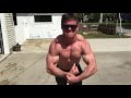 Upper Chest Day Workout/Flexing Outside with Intermitted Fasting #16
