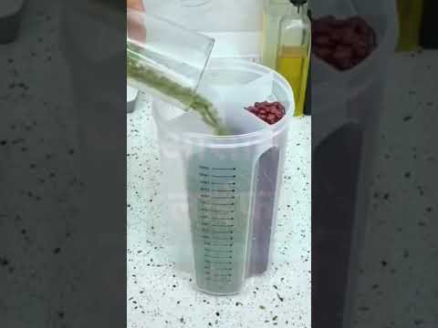 3 In 1 Transparent Sealed Cans Kitchen Sealed Jars Plastic Storage Bottles Storage Box (0618)