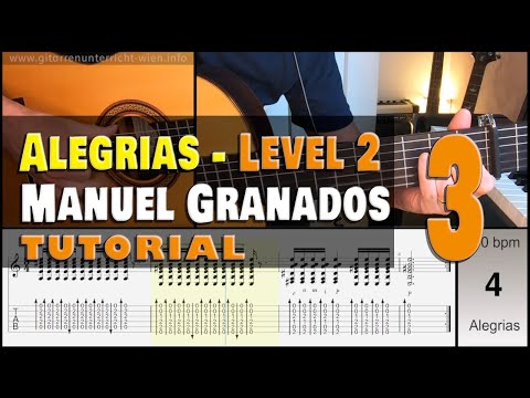 Alegrias Fragments (Manuel Granados) - Level 2, Nr 3 - [Rasguedo Exercise]
