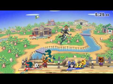 SSB4 Wii U With Friends Mr. Game & Watch vs Lucina
