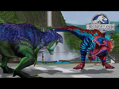 YUTYRANNUS VS YUDON - JURASSIC DINOSAUR BATTLE || JURASSIC WORLD THE GAME