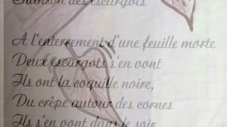 Chanson des escargot, Jacques Prévert