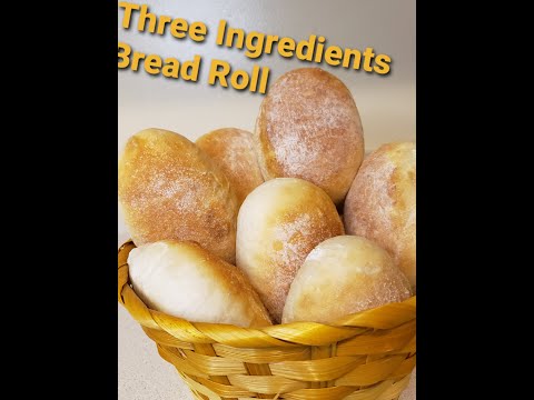 Three Ingredients Bread Roll (crusty Bread Roll)#toyaskitcken#dinnerroll
