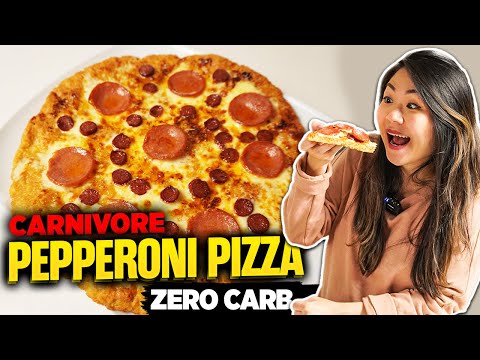 How To Make A Carnivore Pizza // Zero Carb Pizza Crust With Alfredo Sauce