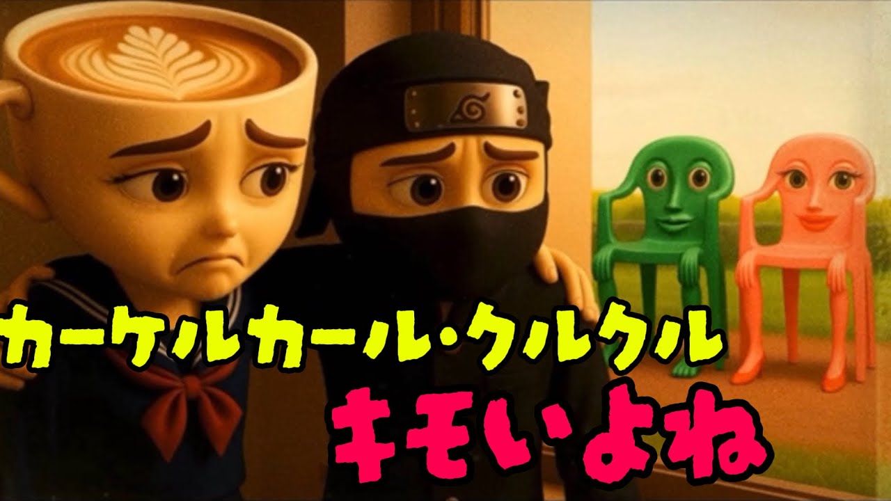 イタリアンブレインロット曲「わたしイスに顔がついてるのはキモいと思う」カーケルカール・クルクル