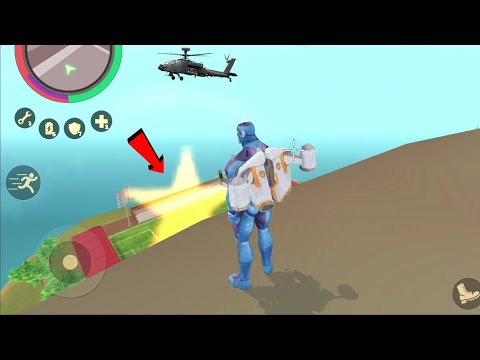 Rope Hero: Vice Town (Easy Skydiving thru jetpack) Earn +10 Diamond - Android Gameplay HD