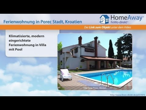 Istrien: Klimatisierte, modern eingerichtete Ferienwohnung in Villa mit Pool - FeWo-direkt.de Video
