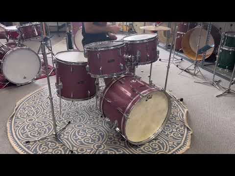 1970s Tempro Pro Lavender Sparkle Drum Kit image 17