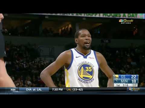 Kevin Durant & Gorgui Dieng get chippy - Heated Moment