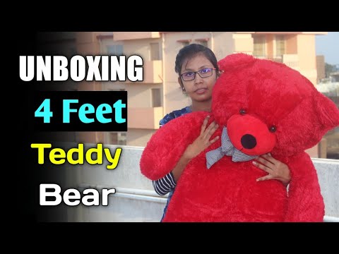 Unboxing 4 feet teddy bear
