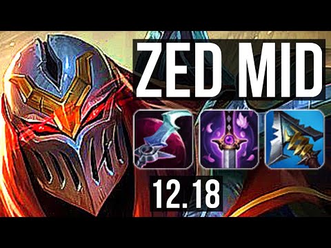 ZED vs SYNDRA (MID) | 9/0/7, 1.3M mastery, Legendary, 600+ games | KR Master | 12.18
