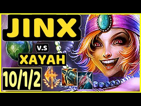 JINX vs XAYAH - 10/1/2 KDA BOTTOM ADC CHALLENGER GAMEPLAY - EUW