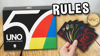 How to play UNO 50th ANNIVERSARY game (official rules, instructions and gameplay) | Spielregeln TV