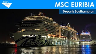 MSC Euribia departs Southampton (27/10/2023)