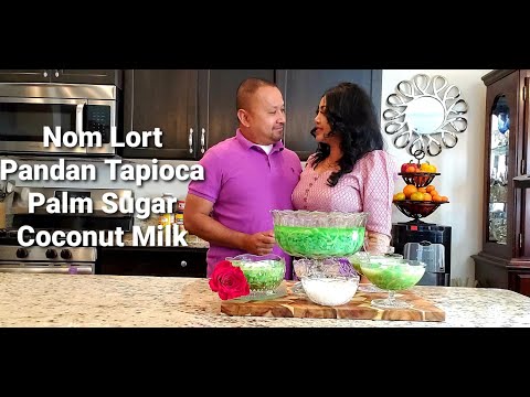 How To Make Nom Lort Cambodian Dessert - The Easy Way - Pandan Rice Flour @Bopha's Kitchen