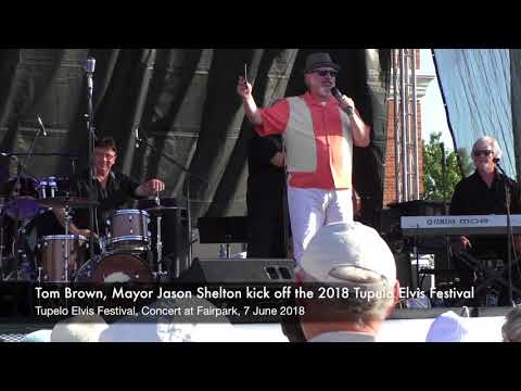 Tom Brown and Mayor Jason Shelton welcome to Tupelo Elvis Festival  - video by SQSand
