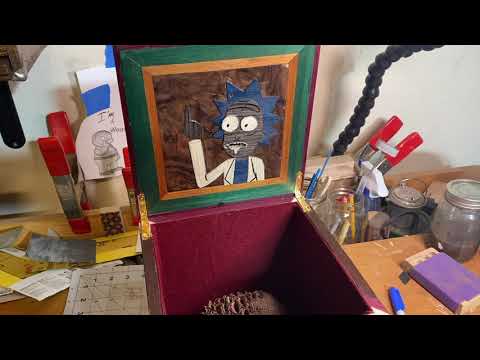 Rick and Morty Marquetry Inlay: Part Three