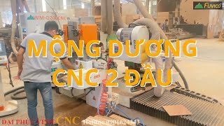 Mộng dương cnc 2 đầu Woodmaster WM-D200CNC, giao tại Hải Dương. Máy làm mộng cho hàng lan xuất khẩu.