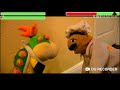 Zombie Bowser Final Battle With Healthbars