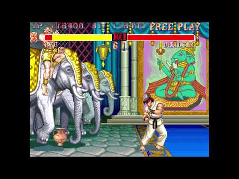 SF2 funnies - Dhalsim AI brain malfunction - Street Fighter II Champion Edition funny clips moments