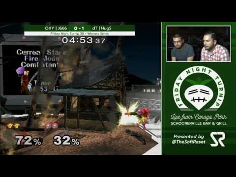 FNT 30 - OXY | J666 (Link) vs. dT | HugS (Samus) - SSBM Winners Semis - Smash Melee