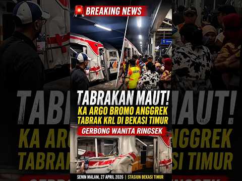 BREAKING NEWS! KA Argo Bromo Anggrek Tabrak KRL di Bekasi Timur, Gerbong Wanita Ringsek #news