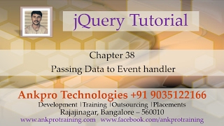 jQuery 38 - Events 8 - Passing Data to Event handler