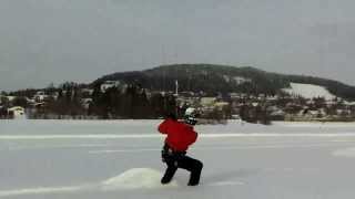 preview picture of video 'Snowkiting Östersund'
