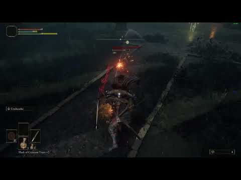 beating the Moongrum Carian Knight with the default samurai (elden ring)