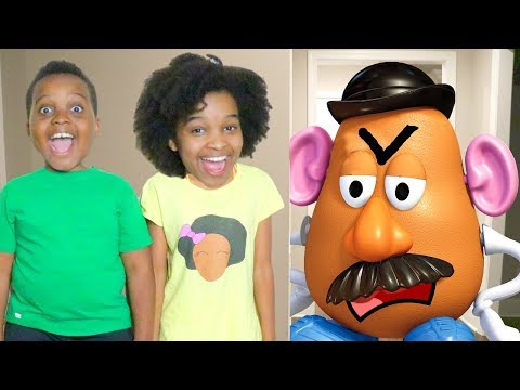 MR POTATO HEAD TOY vs Shiloh and Shasha! - Onyx Kids