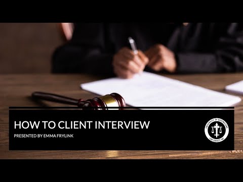 (UQLS) How To: Client Interviewing