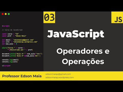 Curso de JS Aula 03 Operadores e Operações no JavaScript