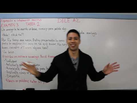 NUEVO DELE A2. EXAMEN 3. TAREA 1. Prueba escrita.