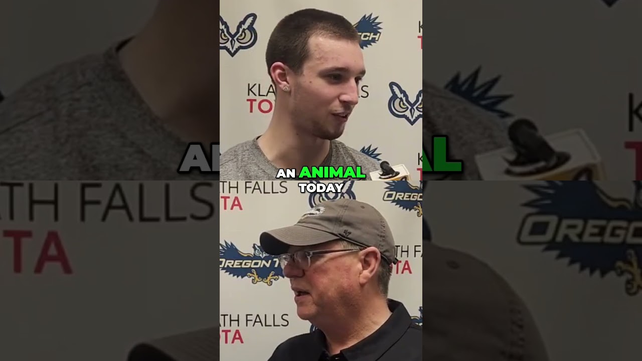 Owen Nathan on Garrett Osborne's toughness in Fridays OIT game #basketball #collegebasketball #hoops