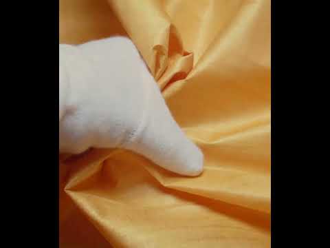 Plain Yellow Tussar and Matka Silk Blend 78 GSM Handwoven Fabric 27